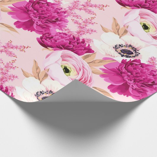 Blumenmuster-Wrapper Geschenkpapier (Ecke)