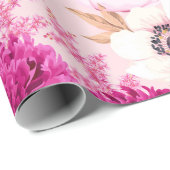 Blumenmuster-Wrapper Geschenkpapier (Rolleneckpunkt)