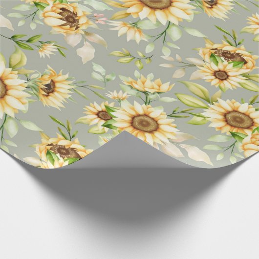 Blumenmuster-Wrapper Geschenkpapier (Ecke)