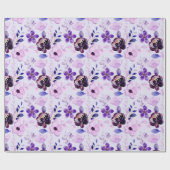 Blumenmuster-Wrapper Geschenkpapier (Flach)