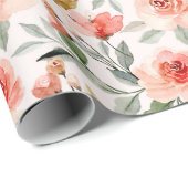 Blumenmuster-Wrapper Geschenkpapier (Rolleneckpunkt)