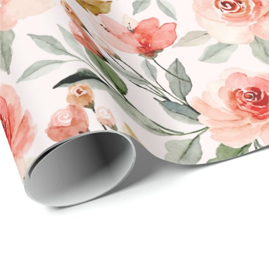 Blumenmuster-Wrapper Geschenkpapier (Rolleneckpunkt)