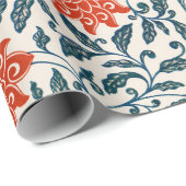 Blumenmuster-Wrapper Geschenkpapier (Rolleneckpunkt)