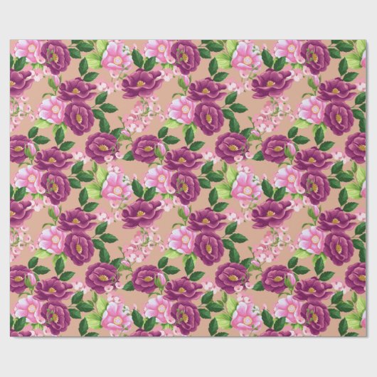 Blumenmuster-Wrapper Geschenkpapier (Flach)
