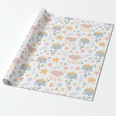 Blumenmuster-Wrapper Geschenkpapier (Ungerollt)