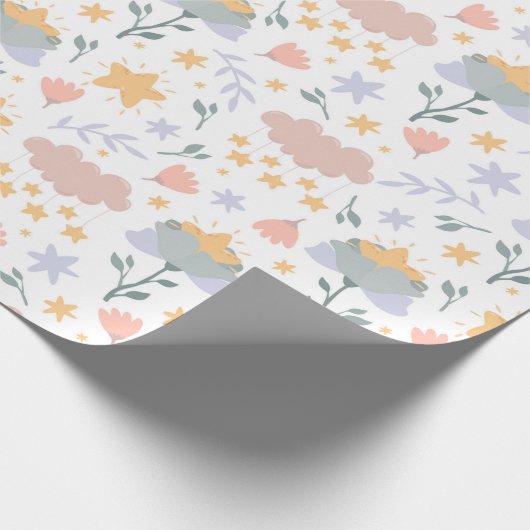 Blumenmuster-Wrapper Geschenkpapier (Ecke)