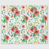 Blumenmuster-Wrapper Geschenkpapier (Flach)