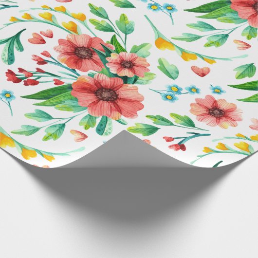 Blumenmuster-Wrapper Geschenkpapier (Ecke)