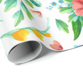 Blumenmuster-Wrapper Geschenkpapier (Rolleneckpunkt)