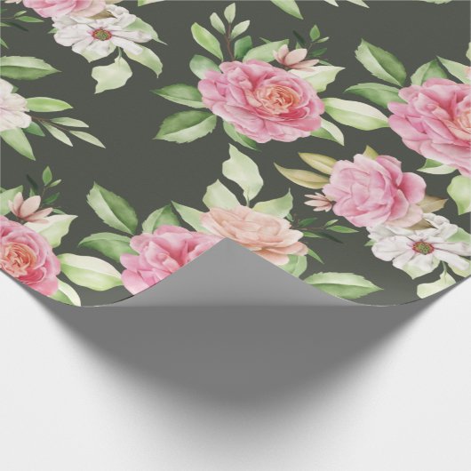 Blumenmuster-Wrapper Geschenkpapier (Ecke)