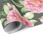 Blumenmuster-Wrapper Geschenkpapier (Rolleneckpunkt)