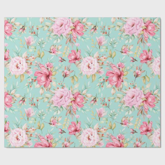 Blumenmuster-Wrapper Geschenkpapier (Flach)