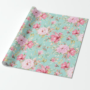 Blumenmuster-Wrapper Geschenkpapier