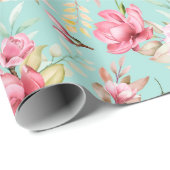 Blumenmuster-Wrapper Geschenkpapier (Rolleneckpunkt)