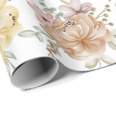 Blumenmuster-Wrapper Geschenkpapier (Rolleneckpunkt)