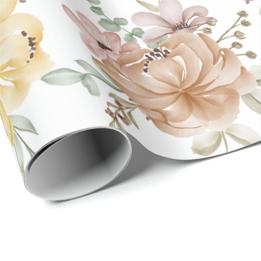 Blumenmuster-Wrapper Geschenkpapier (Rolleneckpunkt)