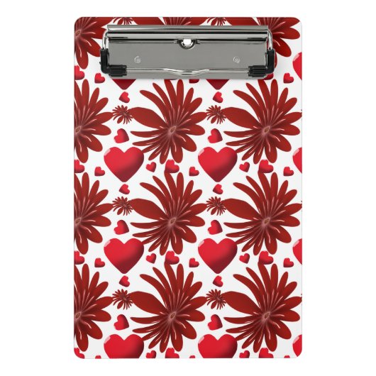 Blumenmuster-Wurfdecke Mini Klemmbrett (Vorderseite)