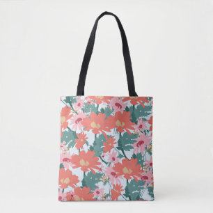 Blumenmuster Zeichnend Elegante dekorative Blume Tasche