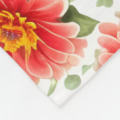Blumenmuster Zinnia-Blume Fleecedecke (Ecke)