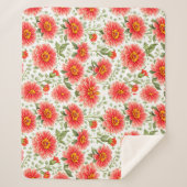 Blumenmuster Zinnia-Blume Sherpadecke (Vorderseite)
