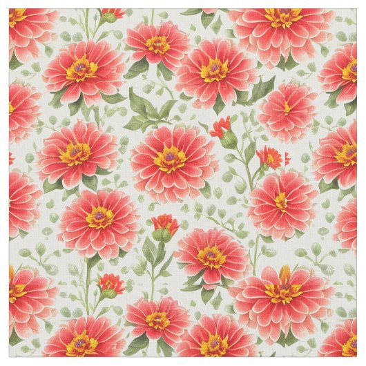 Blumenmuster Zinnia-Blume Stoff (Nahaufnahme)
