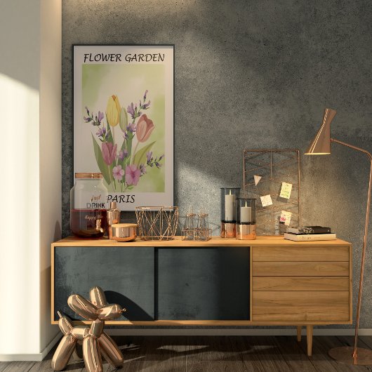 Blumenmuster Zuhause Art Deco Leinwanddruck