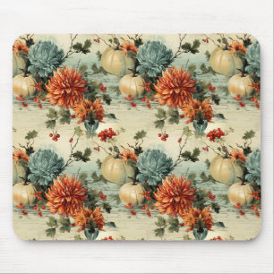 Blumenmuster zum Erntedankfest im Vintage-Stil Mousepad