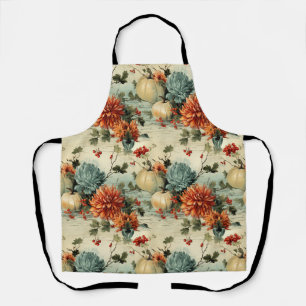 Blumenmuster zum Erntedankfest im Vintage-Stil Schürze