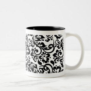 Blumenmuster Zweifarbige Tasse