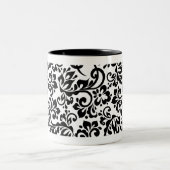 Blumenmuster Zweifarbige Tasse (Mittel)