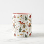 Blumenmuster Zweifarbige Tasse (Mittel)