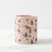 Blumenmuster Zweifarbige Tasse (Mittel)