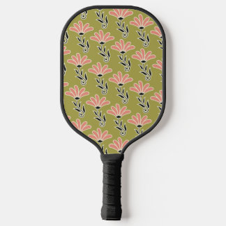 Blumenmusterdesign pickleball schläger