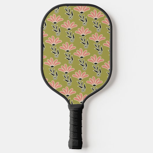 Blumenmusterdesign pickleball schläger (Rückseite)