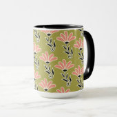 Blumenmusterdesign tasse (VorderseiteRechts)