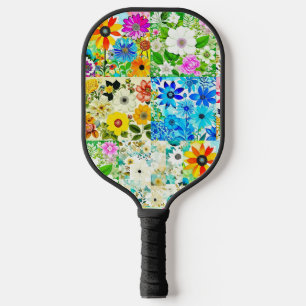 BlumenmusterKunstvoll wandern im Blume Pickleball Schläger