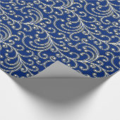 Blumenmustermonogramm des eleganten girly geschenkpapier (Ecke)