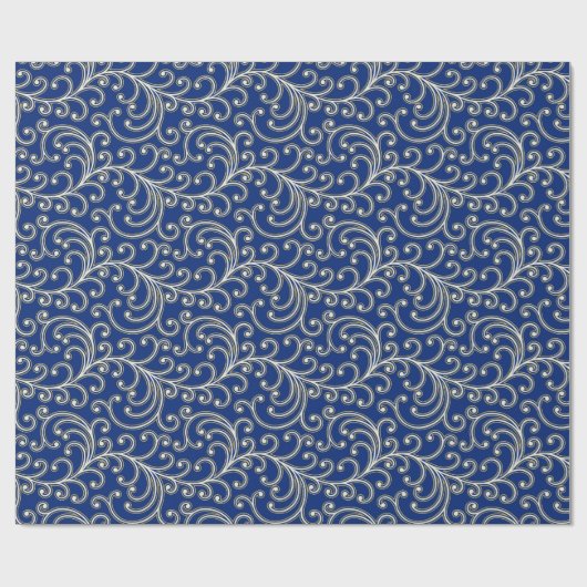 Blumenmustermonogramm des eleganten girly geschenkpapier (Flach)