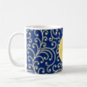 Blumenmustermonogramm des eleganten girly kaffeetasse (Links)