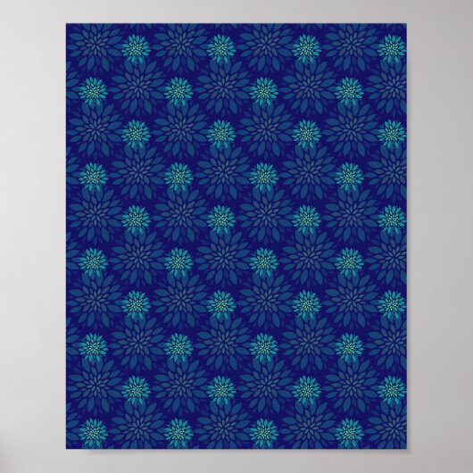 Blumenmusterplakat Poster (Vorne)