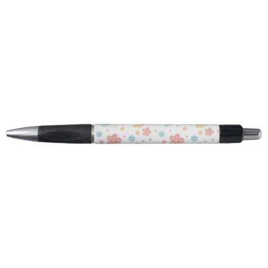 Blumenmusterstift (weiße Basis) Kugelschreiber (Vorderseite)