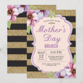 Blumenmütter am Tag des Brunch Einladung (Vorne/Hinten)