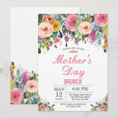 Blumenmütter am Tag Einladung (Vorne/Hinten)