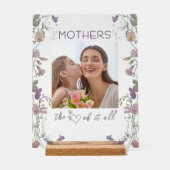 Blumenmütter das Herz von allem Foto Acryl Acrylschild (Vorderseite)