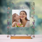 Blumenmütter das Herz von allem Foto Acryl Acrylschild (Neutral)