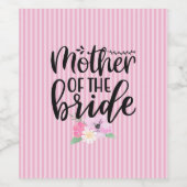 Blumenmutter der Braut Weinetikett (Einzelnes Label)