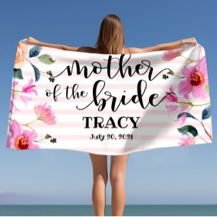 Blumenmutter der Personalisierten Hochzeit Strandtuch