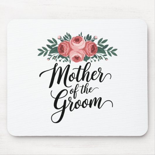 Blumenmutter des Bräutigams Hochzeitsdusche Mama V Mousepad (Vorne)