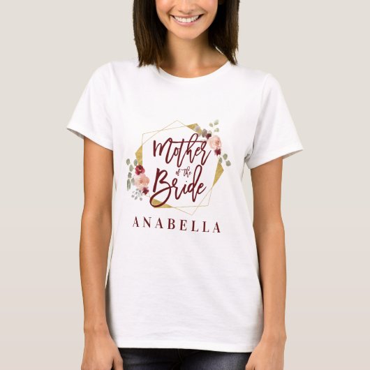 Blumenmutter des Brautparty T-Shirt (Vorderseite)