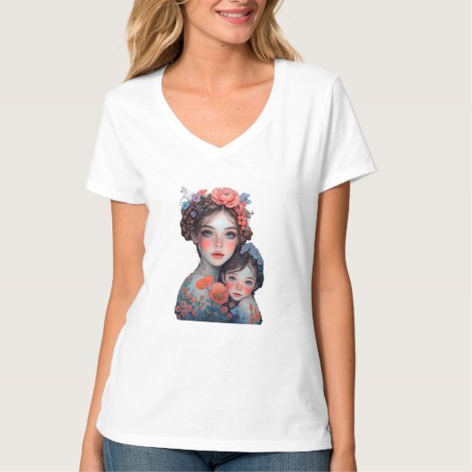 Blumenmutter T-Shirt (Vorderseite)